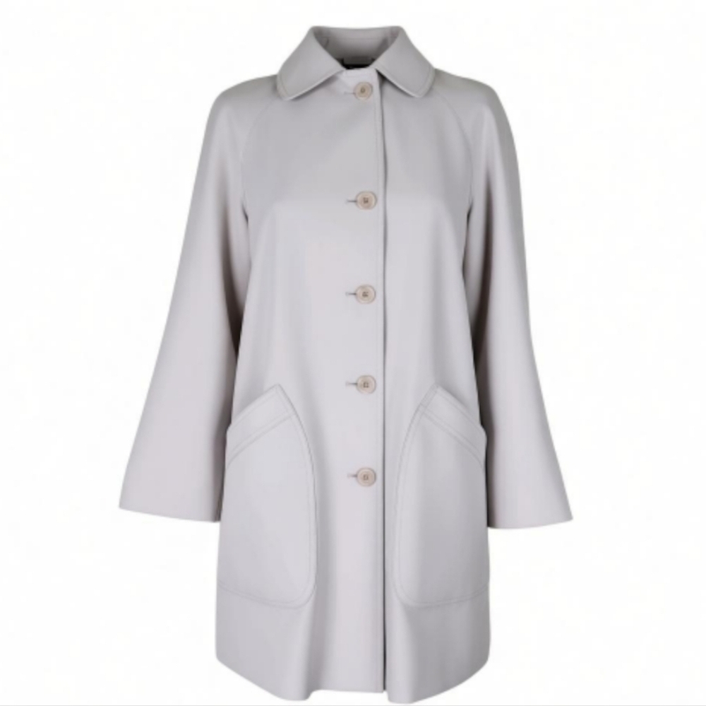 Forecaster Jacket Size 7/8 Ivory Pockets Button Spun Polyester Vintage Y2K 90s